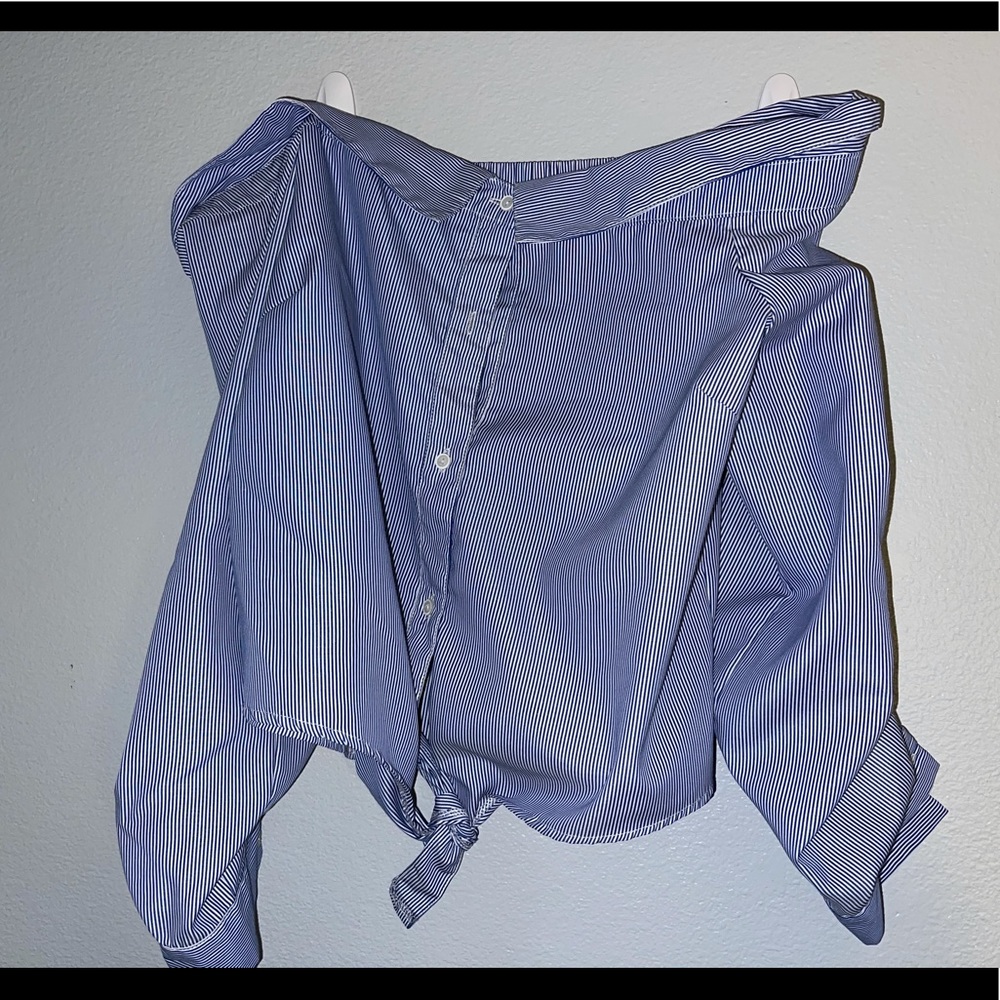 Off the shoulder button up